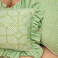 Green Bamboo Trellis Fabric