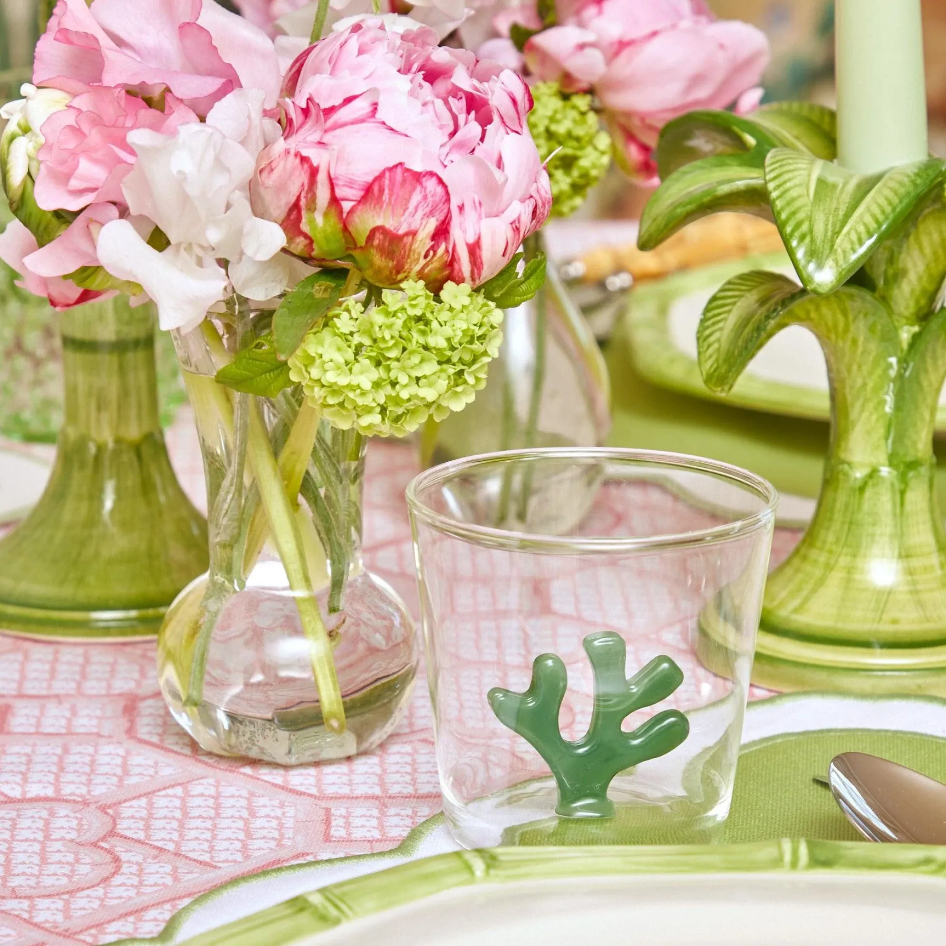 Green Coral Glasses (Set Of 4)