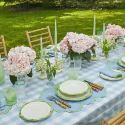 Green Geometric Bamboo Starter Plate (Set Of 4)