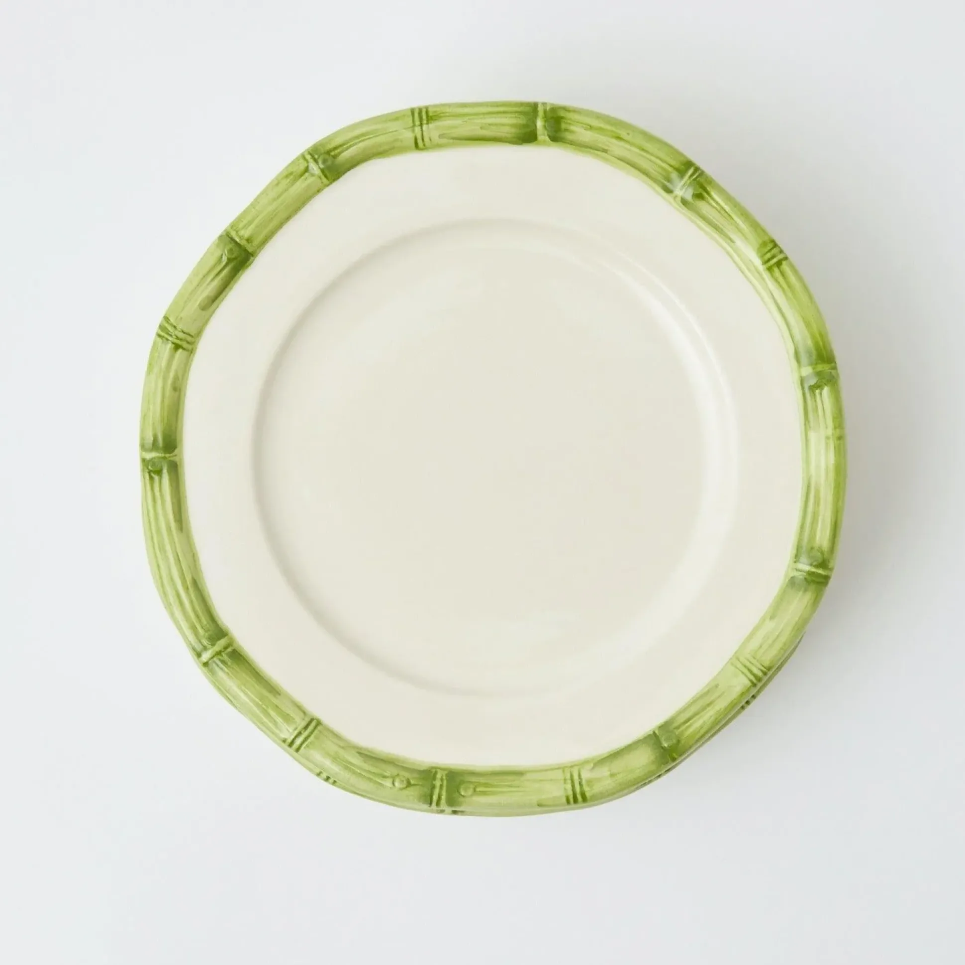 Green Geometric Bamboo Starter Plate (Set Of 4)