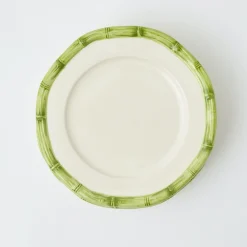 Green Geometric Bamboo Starter Plate (Set Of 4)