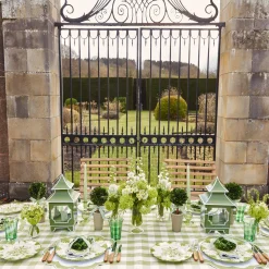 Green Gingham Tablecloth