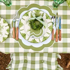 Green Gingham Tablecloth