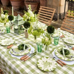 Green Gingham Tablecloth