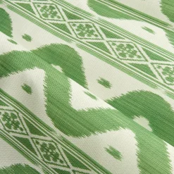 Green Ikat Stripe Fabric