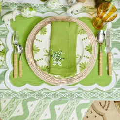 Green Ikat Tablecloth