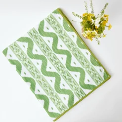 Green Ikat Tablecloth