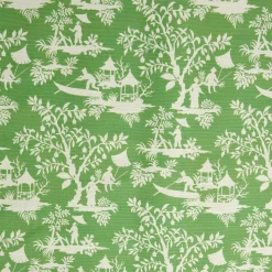 Green Pagoda Garden Fabric