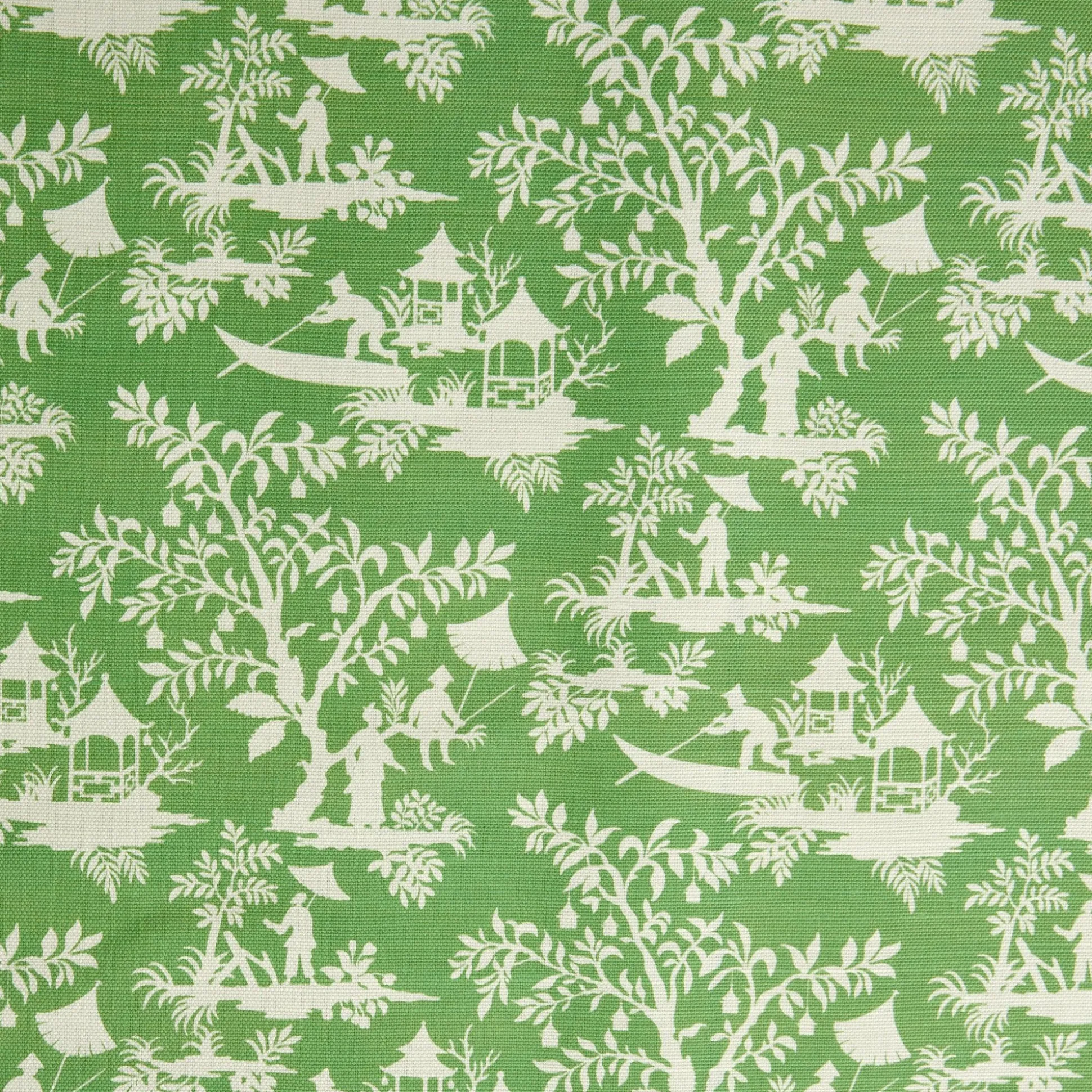 Green Pagoda Garden Fabric