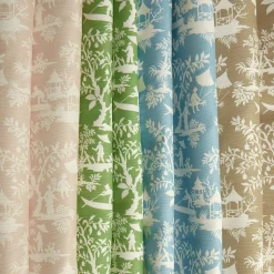 Green Pagoda Garden Fabric