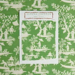 Green Pagoda Garden Fabric