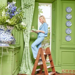 Green Pagoda Garden Fabric