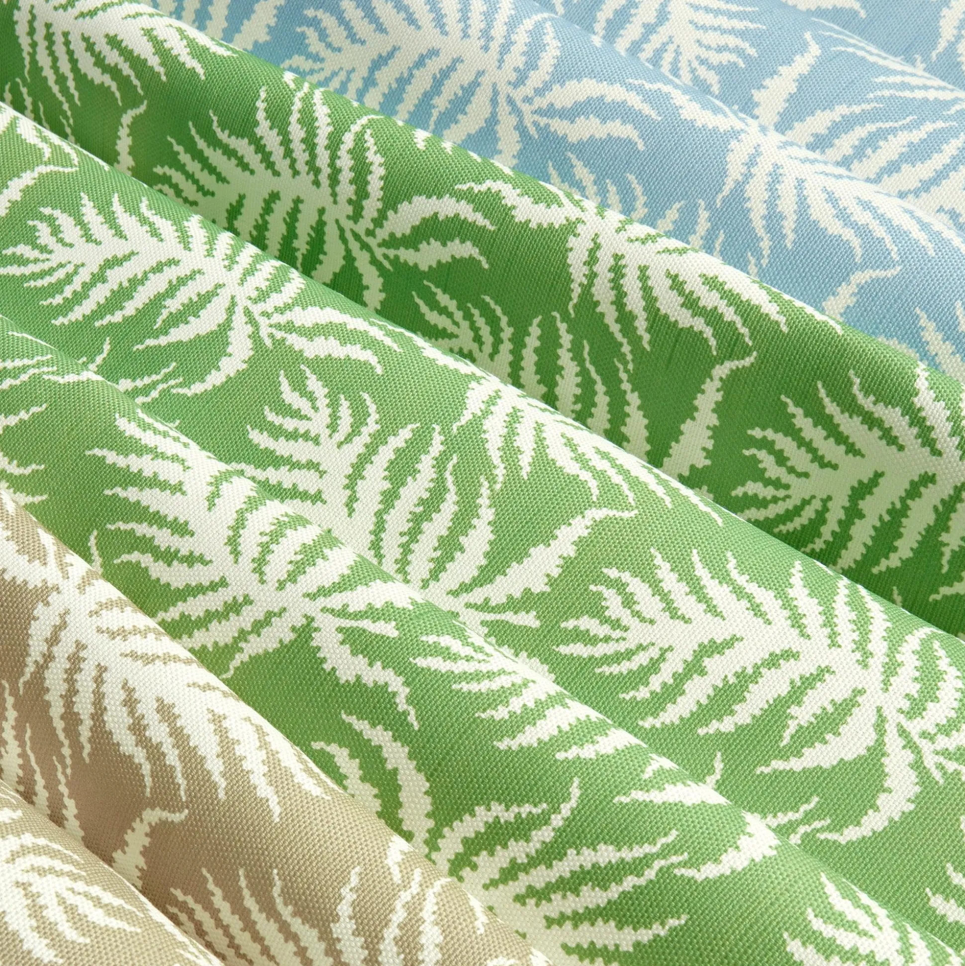 Green Trailing Ferns Fabric