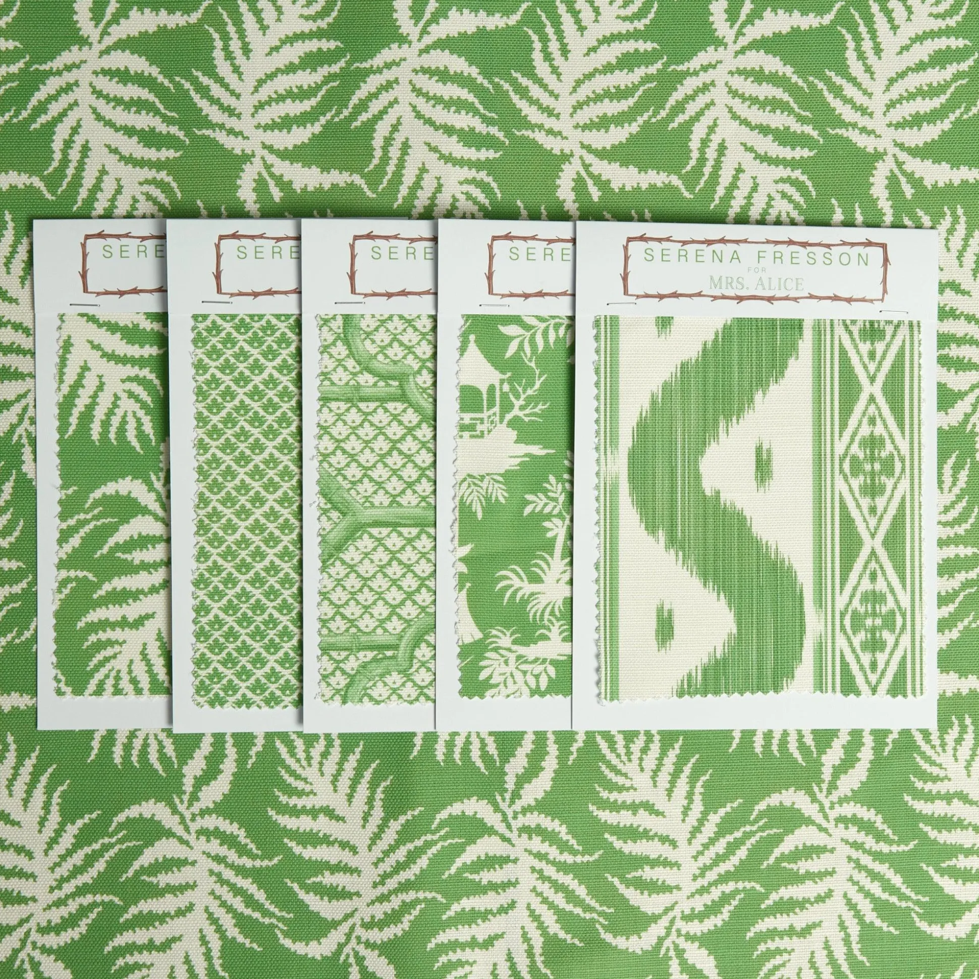 Green Trailing Ferns Fabric