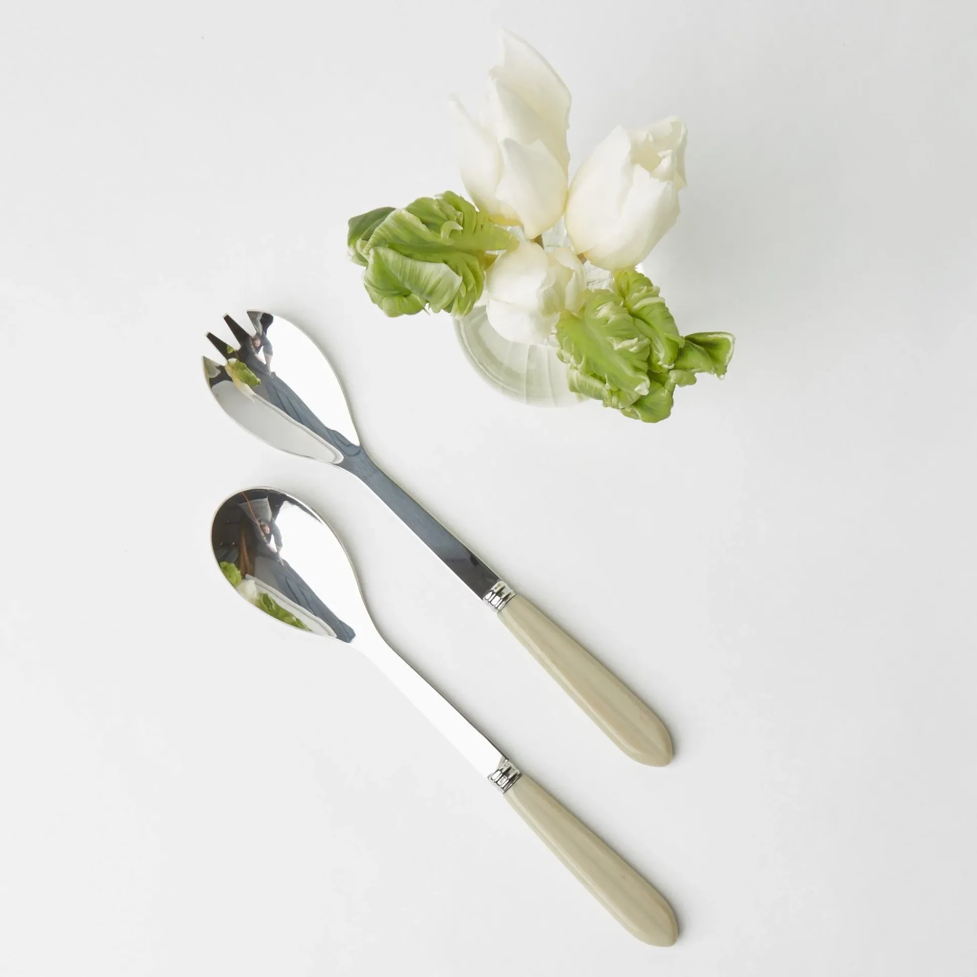Grey Horn Salad Servers