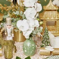 Hand Painted Tole Bud Vases (Set Of 3)