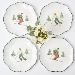Heidi & Hans Skier Dinner Plate (Set Of 4)