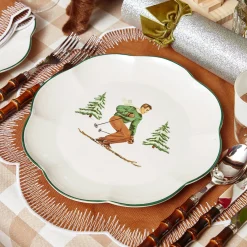 Heidi & Hans Skier Dinner Plate (Set Of 4)