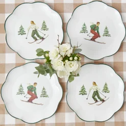 Heidi & Hans Skier Dinner Plate (Set Of 4)