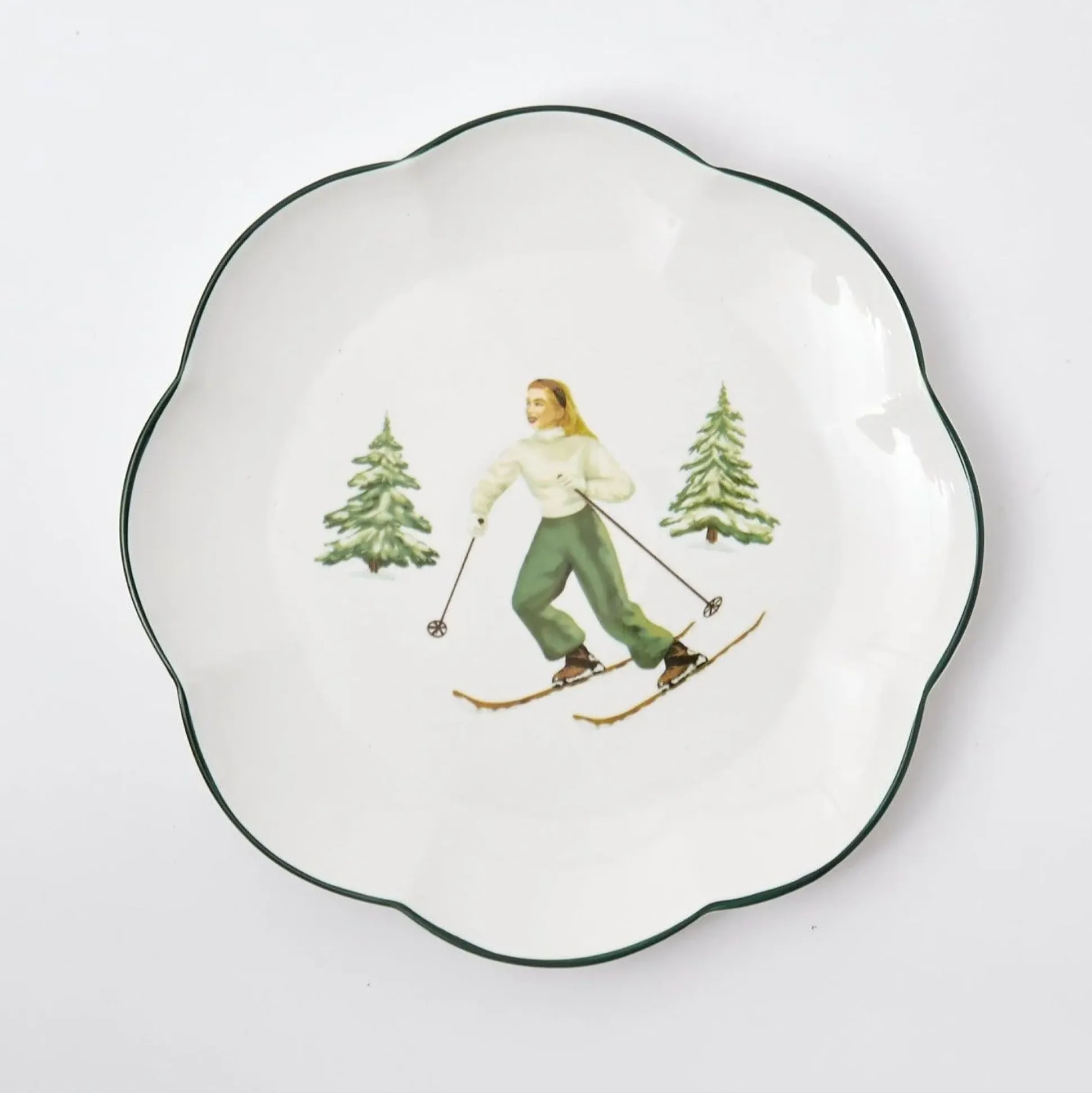 Heidi & Hans Skier Dinner Plate (Set Of 4)