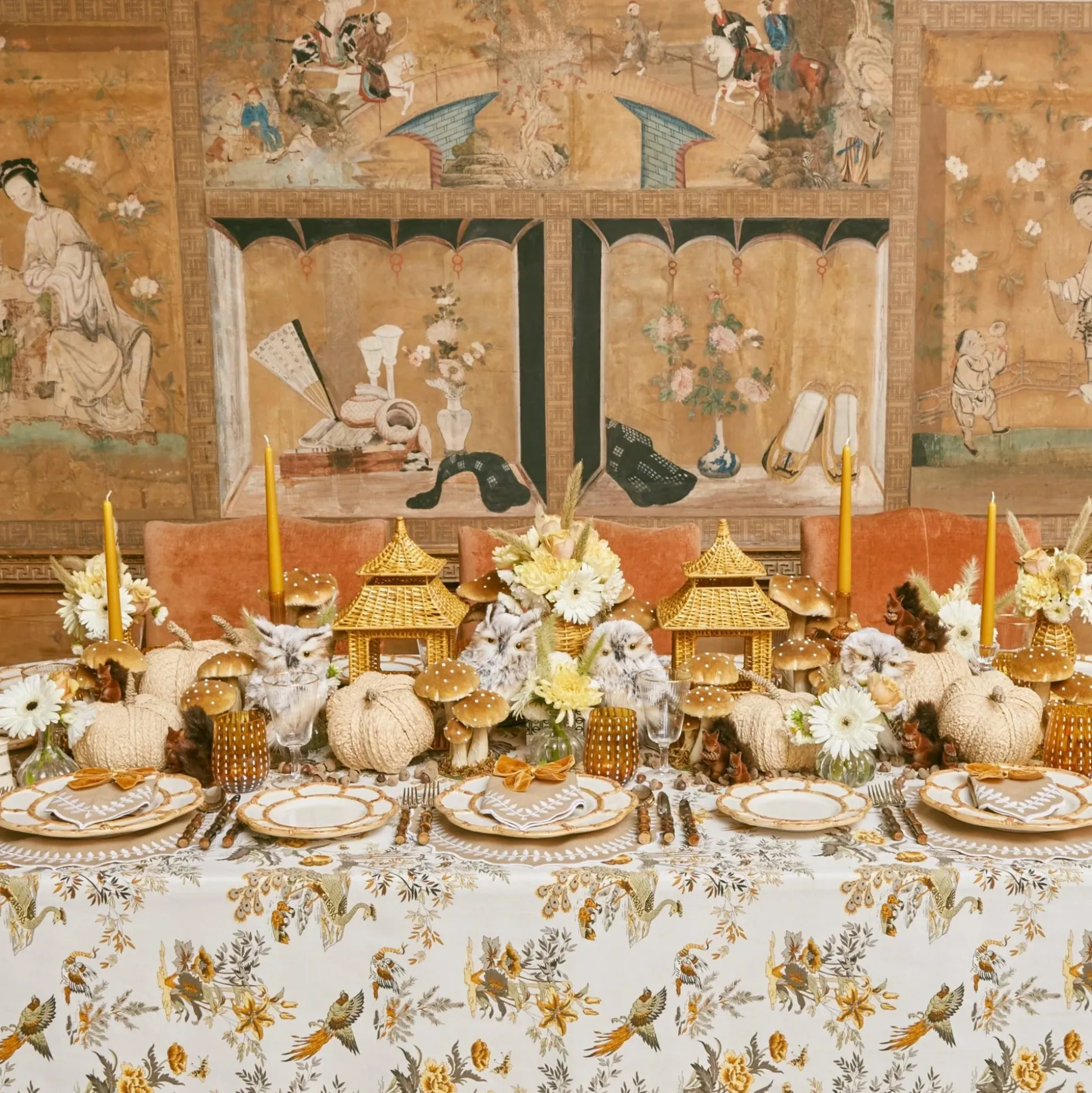 Honey Rattan Pagoda Lantern