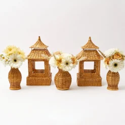 Honey Rattan Vase (Set Of 3)