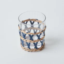 Ink Raffia Water Glasses (Set Of 4)