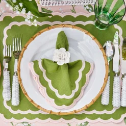 Isla Green & Pink Placemats & Napkins (Set Of 4)