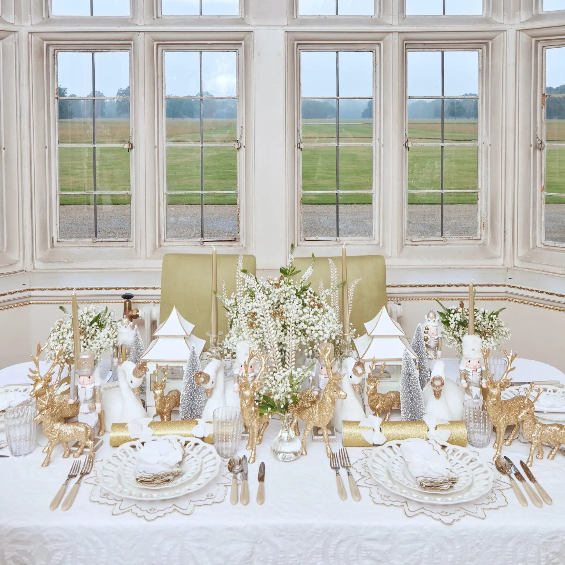 Joy Gold Fluted Candle Holder (Pair)