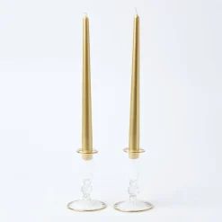 Joy Gold Fluted Candle Holder (Pair)