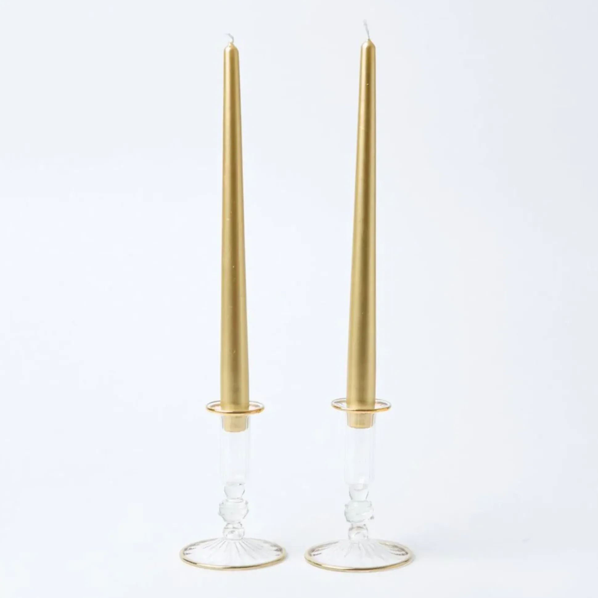 Joy Gold Fluted Candle Holder (Pair)