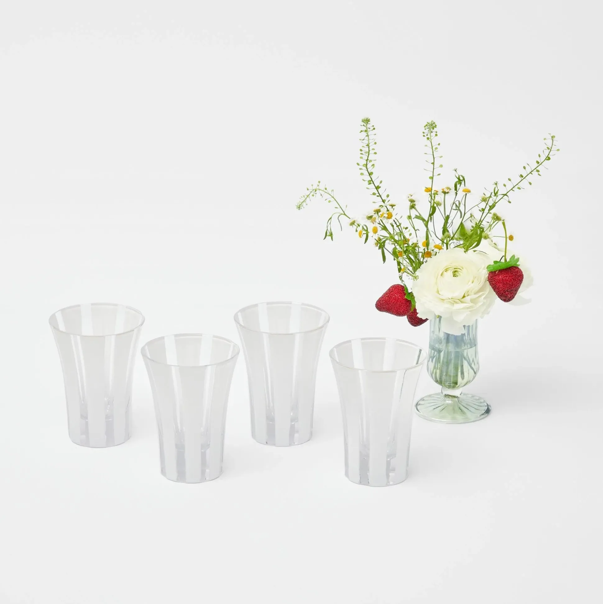 Jubilee Edition Striped Glasses (Set Of 4)