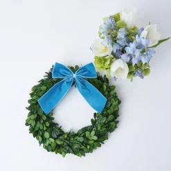 Large Blue Velvet Bow