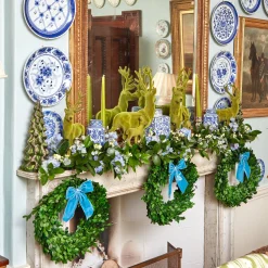 Large Blue Velvet Bow