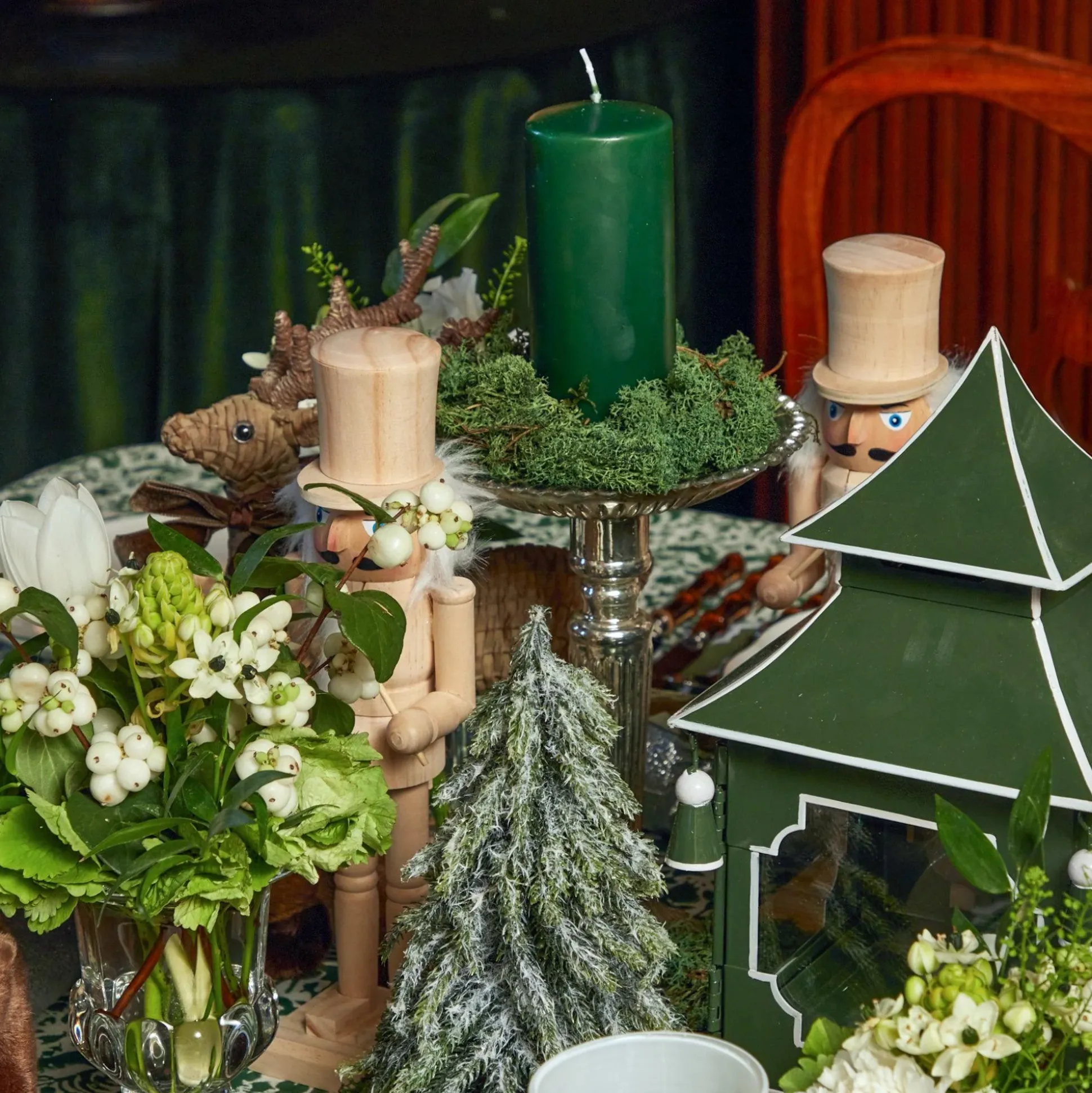 Large Mercury Pillar Candle Stand (Pair)