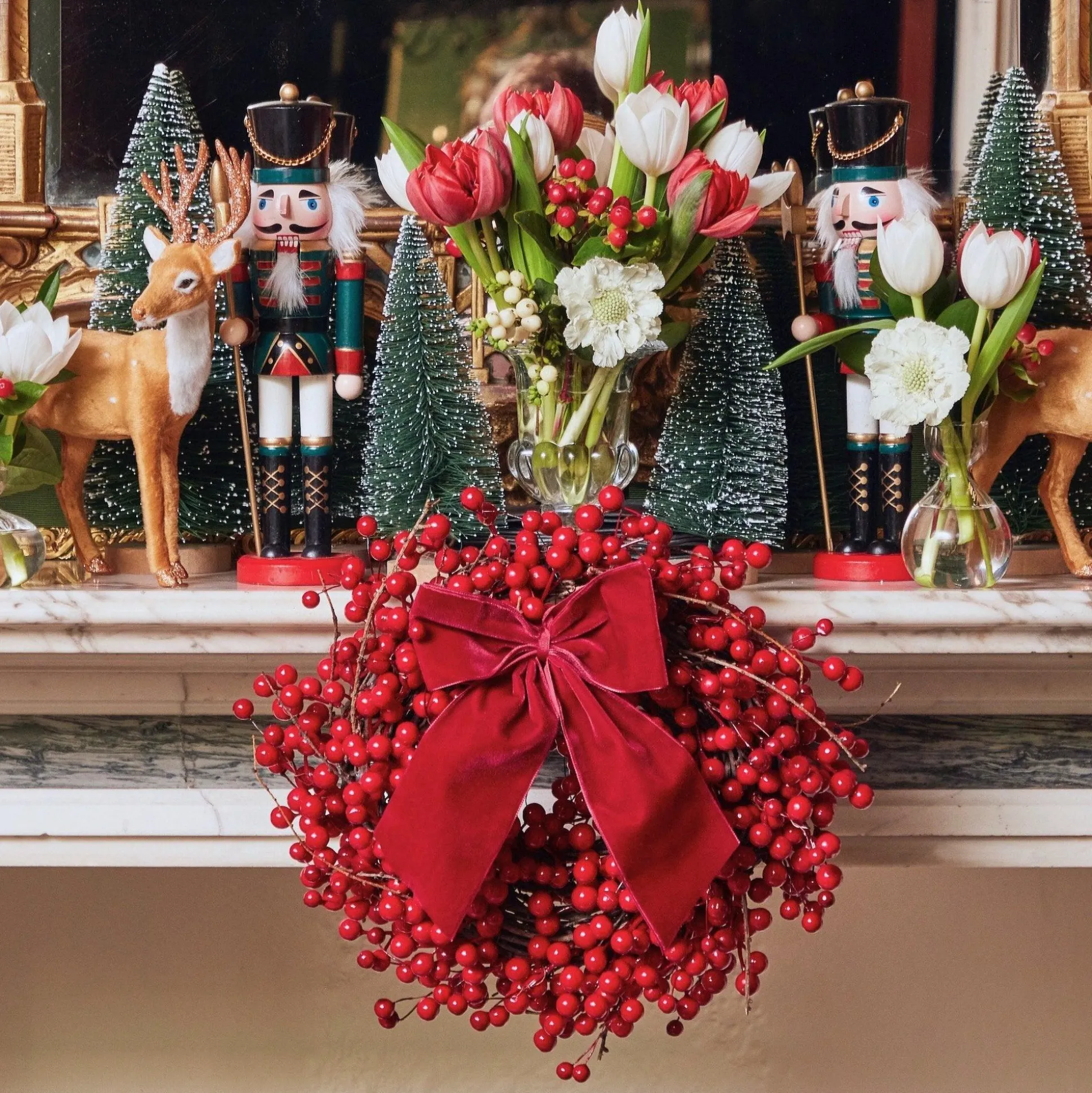 Large Ruby Red Velvet Bow