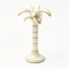 Large White Palm Candle Holder
