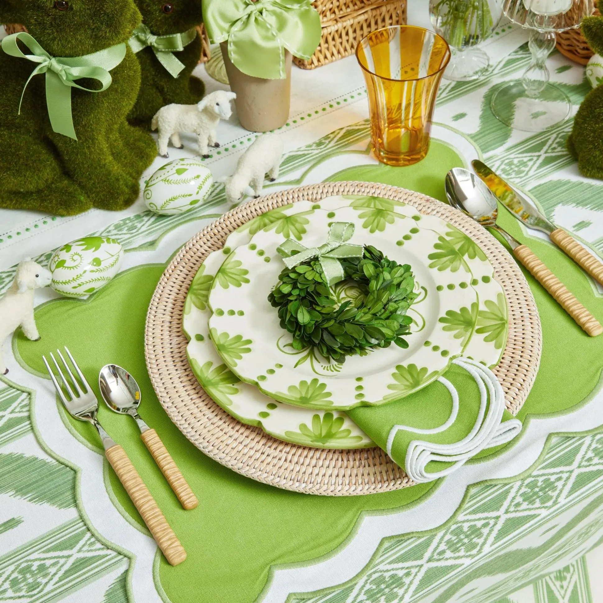 Light Brown Rattan Effect Cutlery (4Pcs)