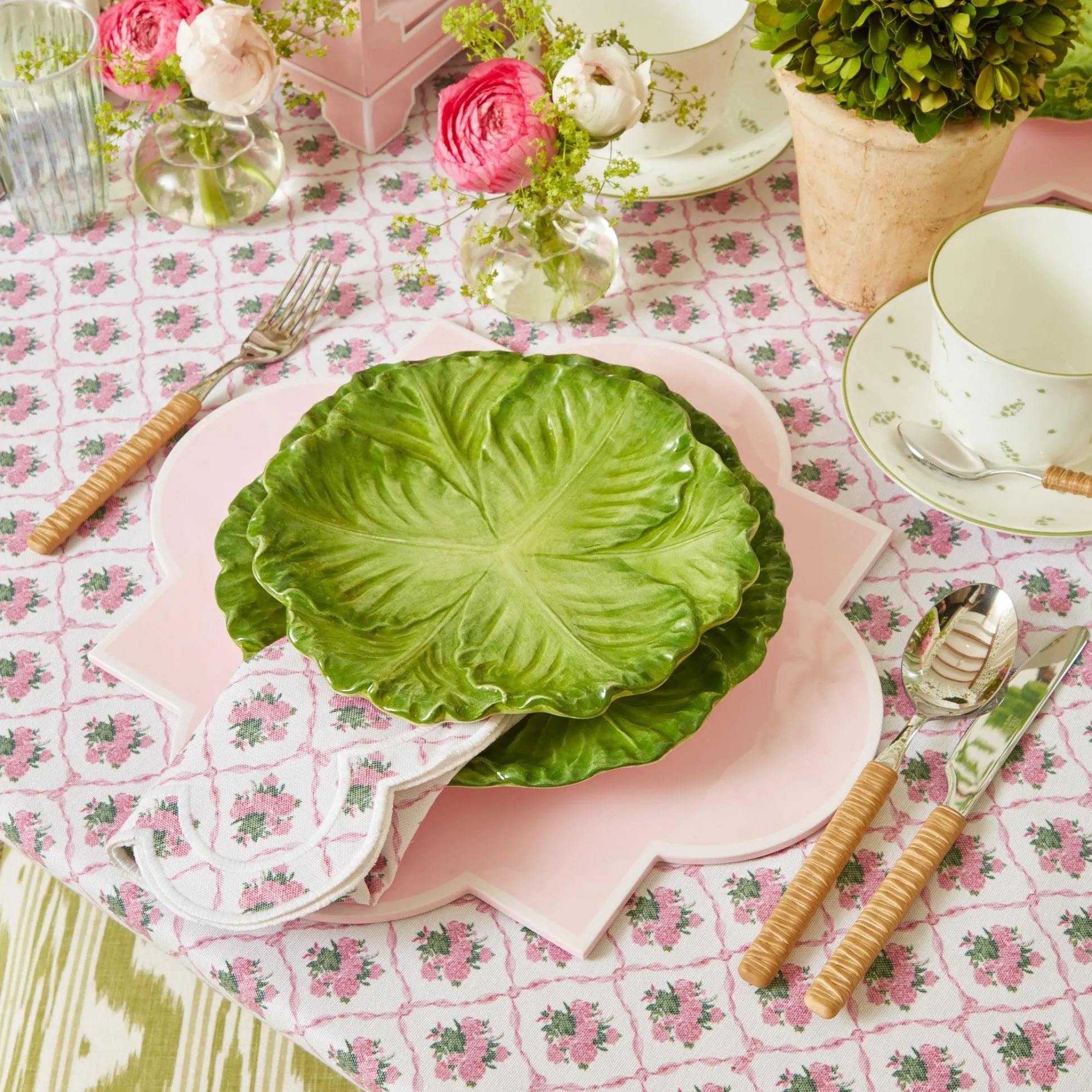 Light Brown Rattan Effect Cutlery (4Pcs)