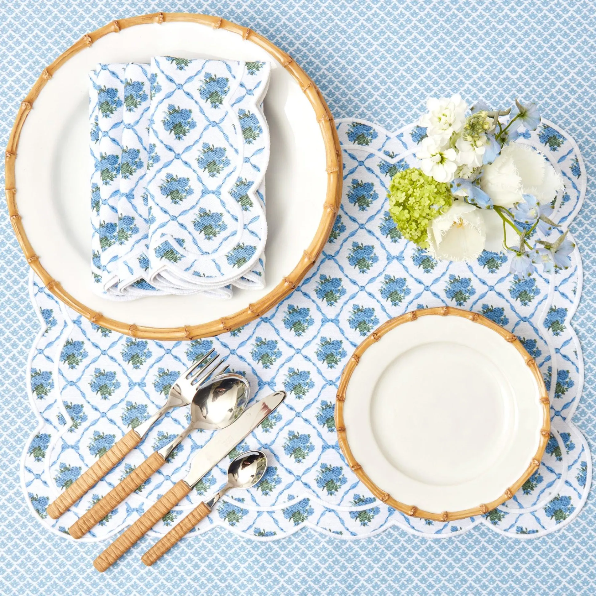 Light Brown Rattan Effect Cutlery (4Pcs)