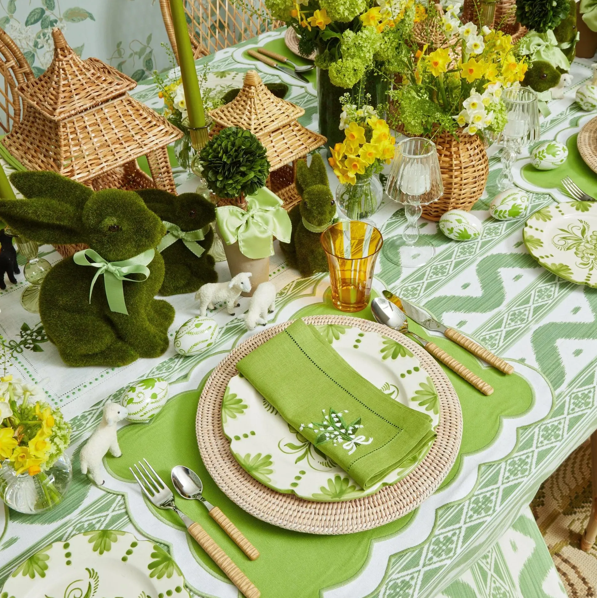 Light Brown Rattan Effect Cutlery (4Pcs)