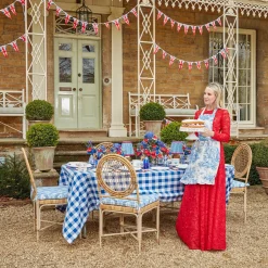 Lilibet Toile Frilled Apron