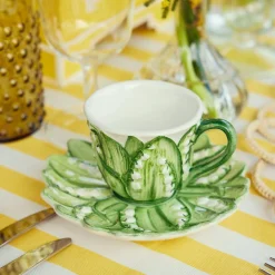 Lily Of The Valley Espresso Cup & Saucer