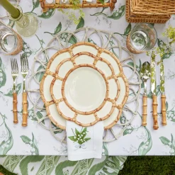 Lily Of The Valley White Linen Napkins (Set Of 4)