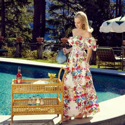 Lorenzo Rattan Bar Cart