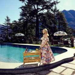 Lorenzo Rattan Bar Cart