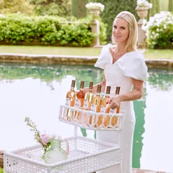 Lorenzo White Rattan Drinks Tray