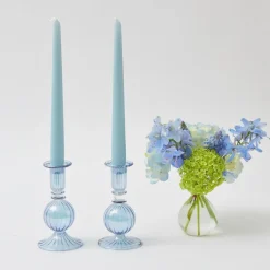 Madeline Azure Candle Holders (Pair)