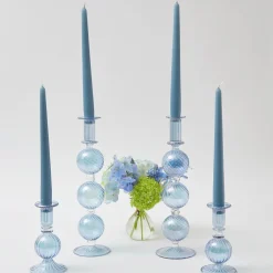 Madeline Azure Candle Holders (Pair)