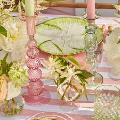 Marguerite Pink Candle Holders (Pair)